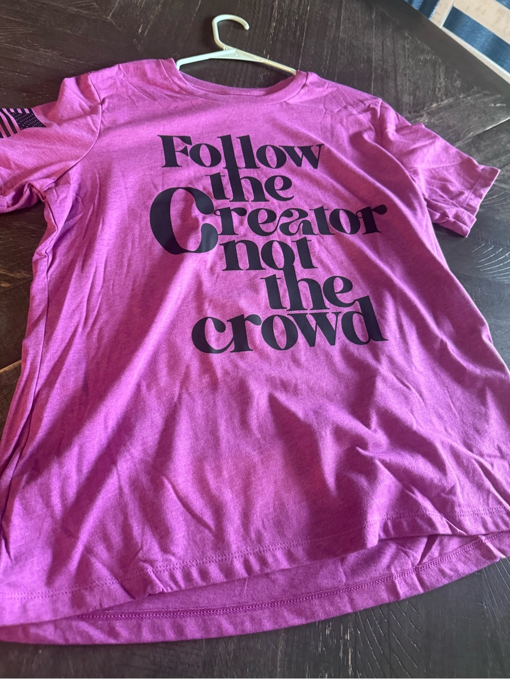 Women's Pink Graphic Short Sleeve Tee - Follow the Creator